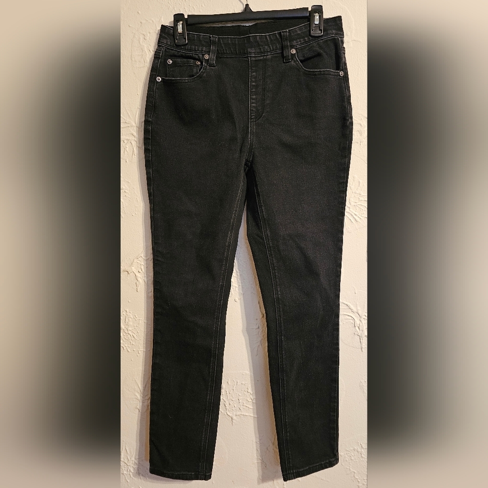 Diane Gilman DG2 Straight Leg Black Jeans Size 8